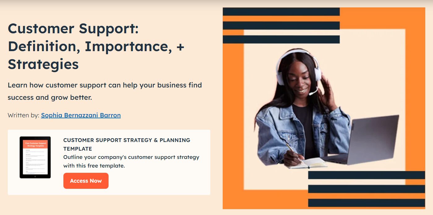 Článek společnosti HubSpot s odkazem na Nicereply
