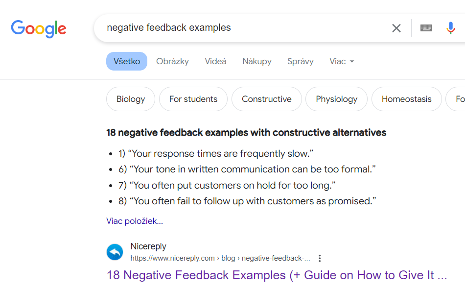 Nicereply na první pozici ve vyhledávači Google