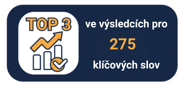 Top 3 pozice pro 275 klíčových slov